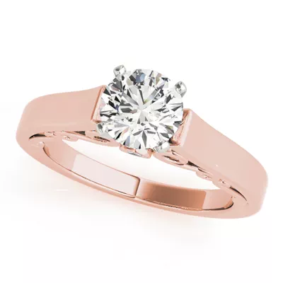 Cindy Solitaire Engagement Ring With Peek A Boo Diamonds
