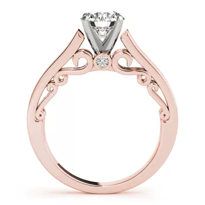 Cindy Solitaire Engagement Ring With Peek A Boo Diamonds
