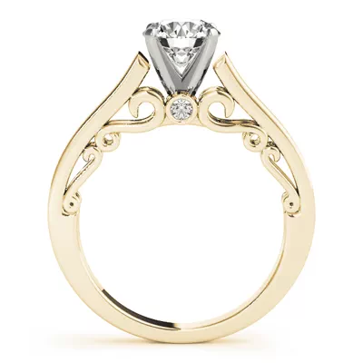 Cindy Solitaire Engagement Ring With Peek A Boo Diamonds