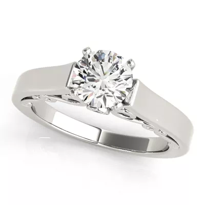 Cindy Solitaire Engagement Ring With Peek A Boo Diamonds
