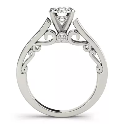 Cindy Solitaire Engagement Ring With Peek A Boo Diamonds