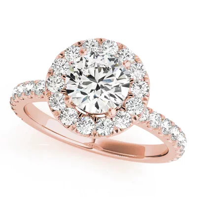 Sage Halo Engagement Ring