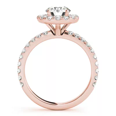 Sage Halo Engagement Ring