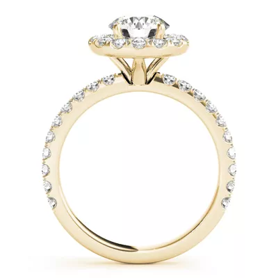 Sage Halo Engagement Ring