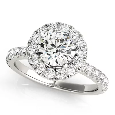 Sage Halo Engagement Ring