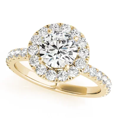 Sage Halo Engagement Ring
