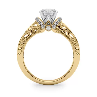Libra Diamond Collar Engagement Ring