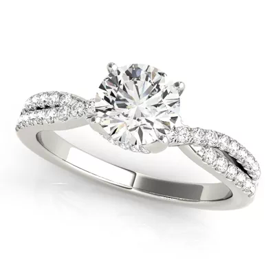 Claire Two Row Diamond Engagement Ring