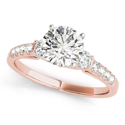 Emeline Single Row Diamond Engagement Ring