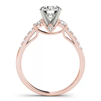 Emeline Single Row Diamond Engagement Ring