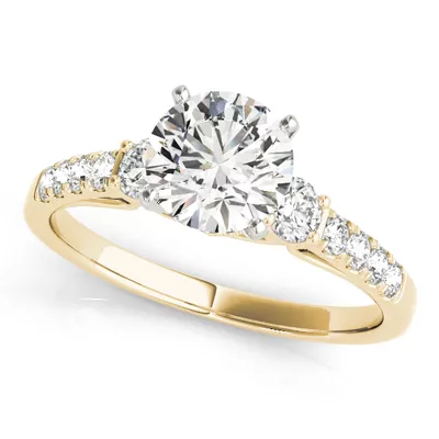 Emeline Single Row Diamond Engagement Ring