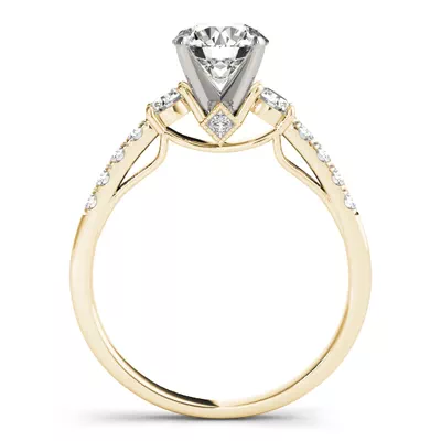 Emeline Single Row Diamond Engagement Ring