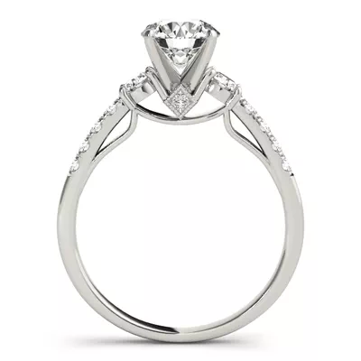 Emeline Single Row Diamond Engagement Ring
