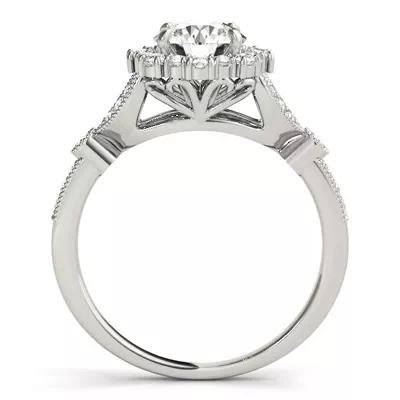 Mairi Vintage Inspired Halo Engagement Ring