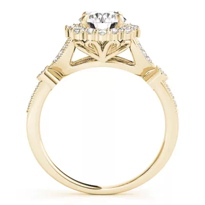 Mairi Vintage Inspired Halo Engagement Ring