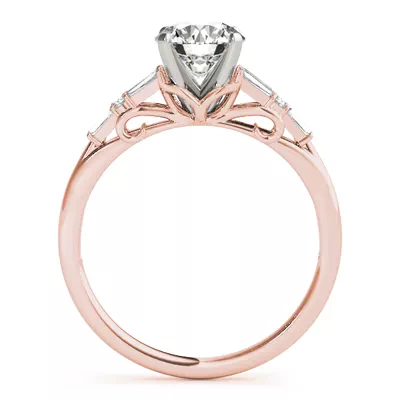 Maddie Baguette And Round Diamond Engagement Ring
