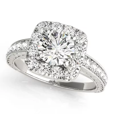 Soul Vintage Inspired Halo Engagement Ring