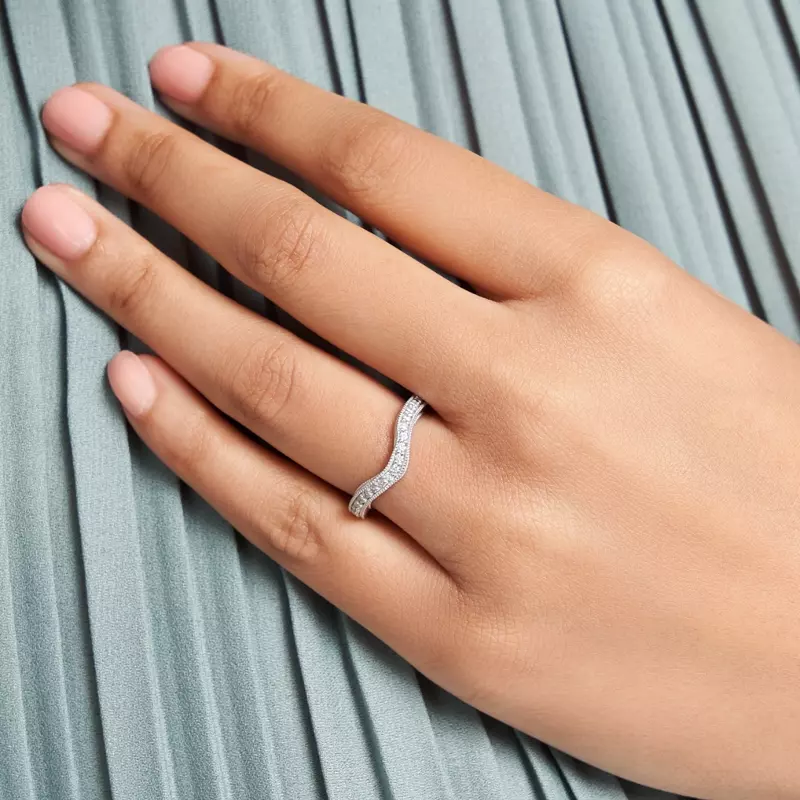 14K White Gold Soul Band