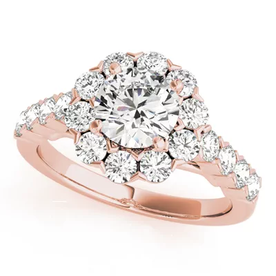 Fleur Halo Engagement Ring