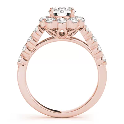 Fleur Halo Engagement Ring