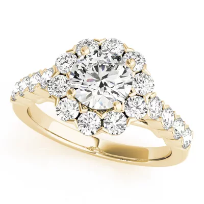 Fleur Halo Engagement Ring