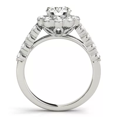 Fleur Halo Engagement Ring
