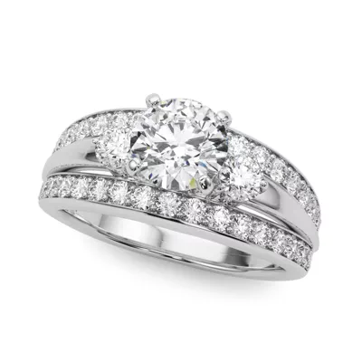 Zelma 2 Row Diamond Engagement Ring