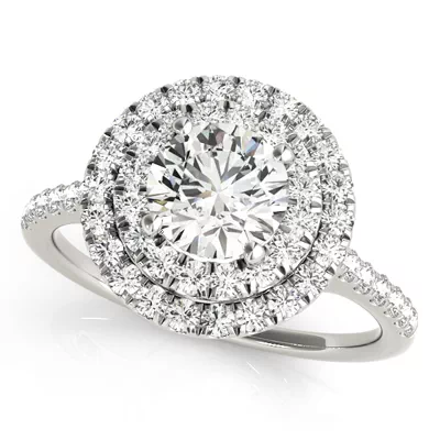 Daisy Double Halo Engagement Ring