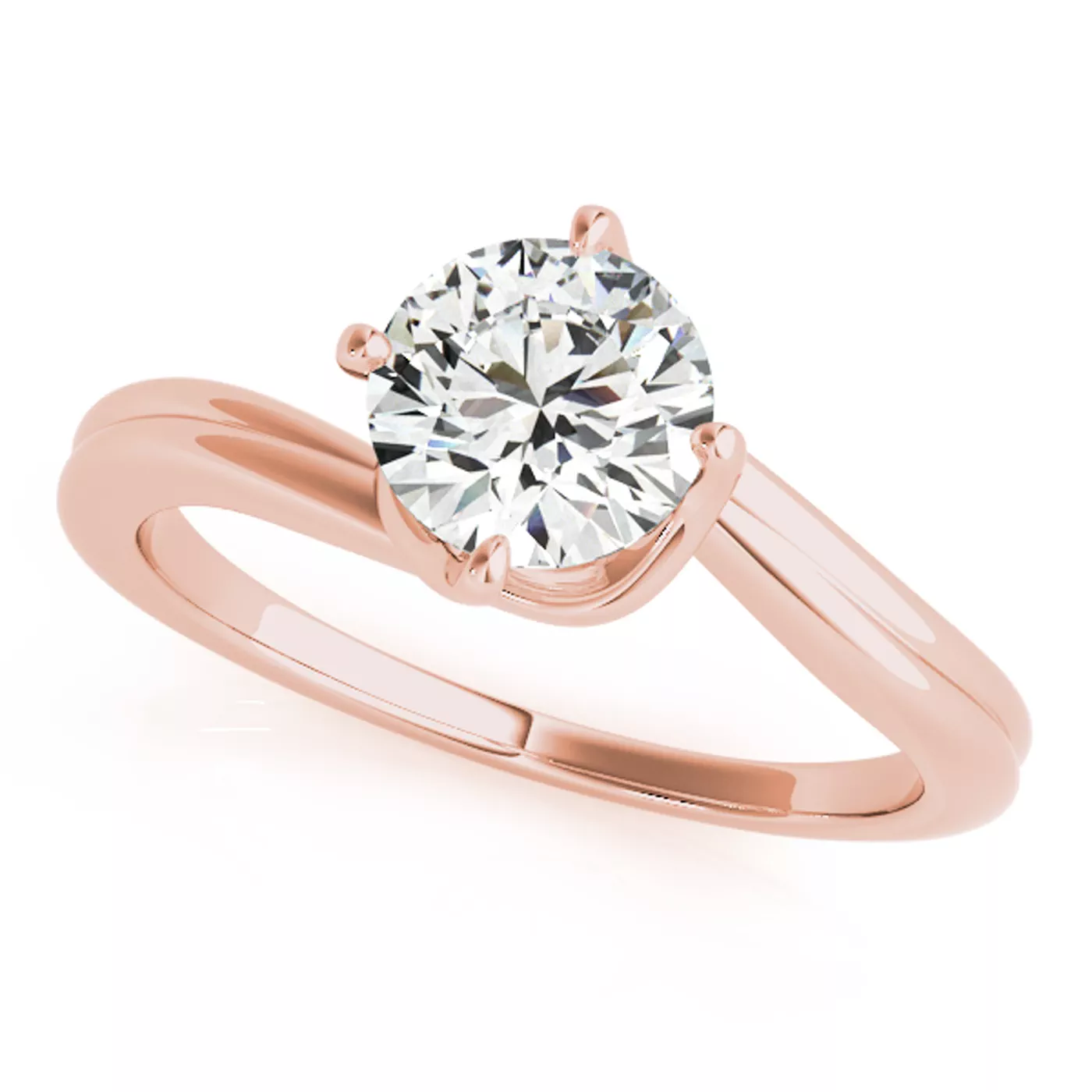 Alberta Bypass Solitaire Engagement Ring
