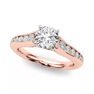Sable Channel Diamond Engagement Ring