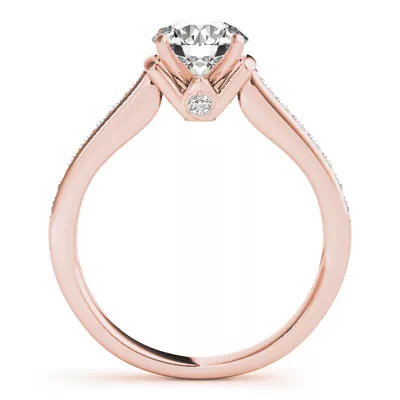 Elea Channel Diamond Engagement Ring With Peek A Boo Diamonds