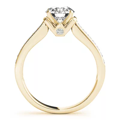 Elea Channel Diamond Engagement Ring With Peek A Boo Diamonds