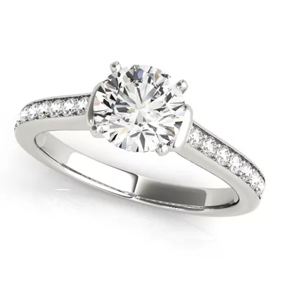 Elea Channel Diamond Engagement Ring With Peek A Boo Diamonds