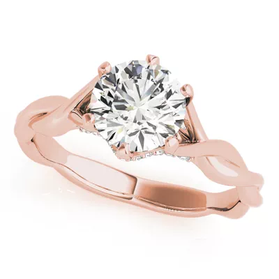 Skylar 6 Prong Twist Engagement Ring