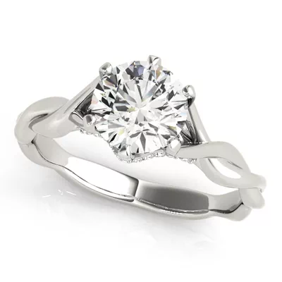 Skylar 6 Prong Twist Engagement Ring