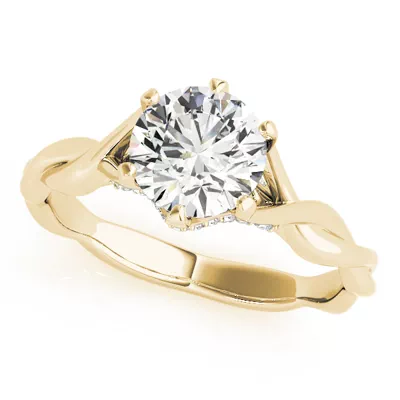 Skylar 6 Prong Twist Engagement Ring