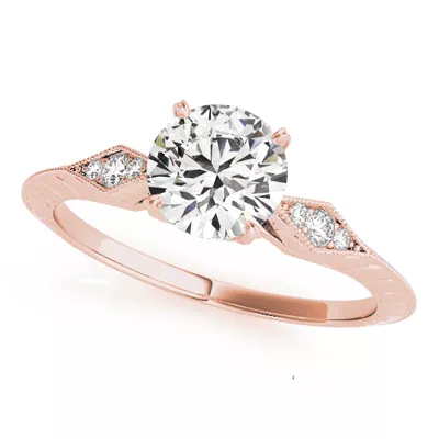 Isla 4 Prong Vintage Style Engagement Ring