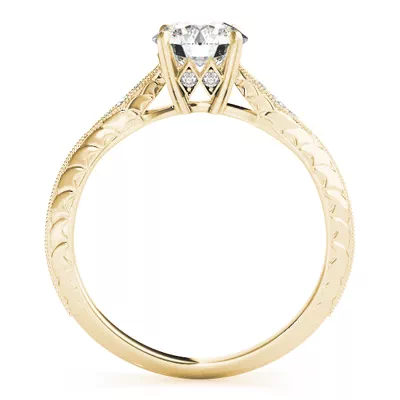 Isla 4 Prong Vintage Style Engagement Ring