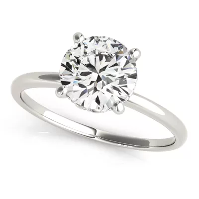 Lillian 4 Prong Martini Style Engagement Ring