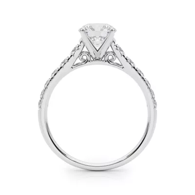 Cherie French Pavé Diamond Engagement Ring