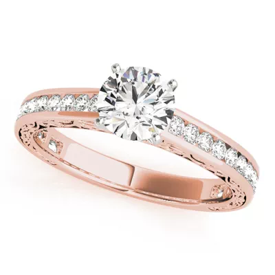 Rainey Vintage Inspired Channel Diamond Engagement Ring