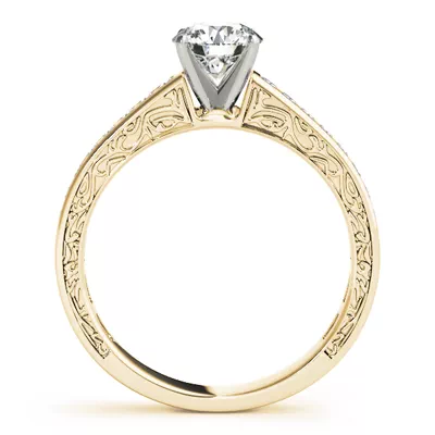 Rainey Vintage Inspired Channel Diamond Engagement Ring