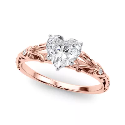 Tegan Vintage Inspired Lab Engagement Ring