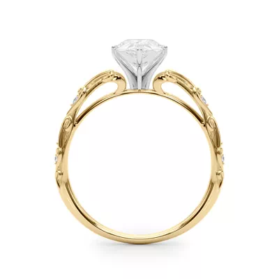 Tegan Vintage Inspired Lab Engagement Ring
