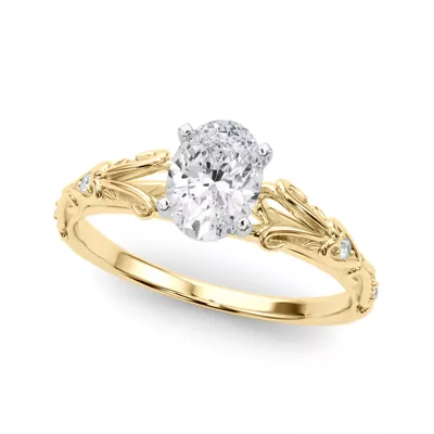 Tegan Vintage Inspired Lab Engagement Ring
