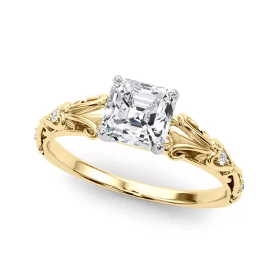 Tegan Vintage Inspired Lab Engagement Ring