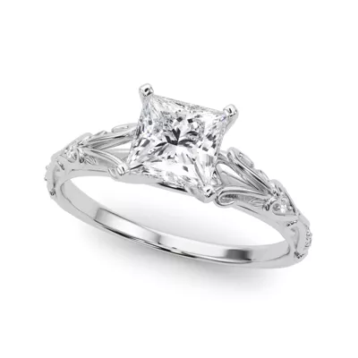 Tegan Vintage Inspired Lab Engagement Ring