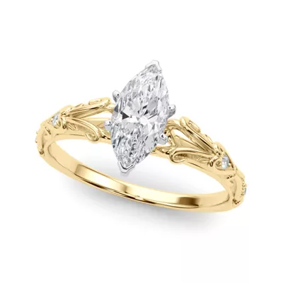 Tegan Vintage Inspired Lab Engagement Ring