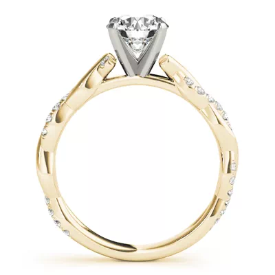 Reine Pavé Diamond Twist Engagement Ring