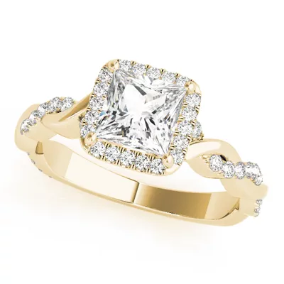 Aspen Halo Engagement Ring